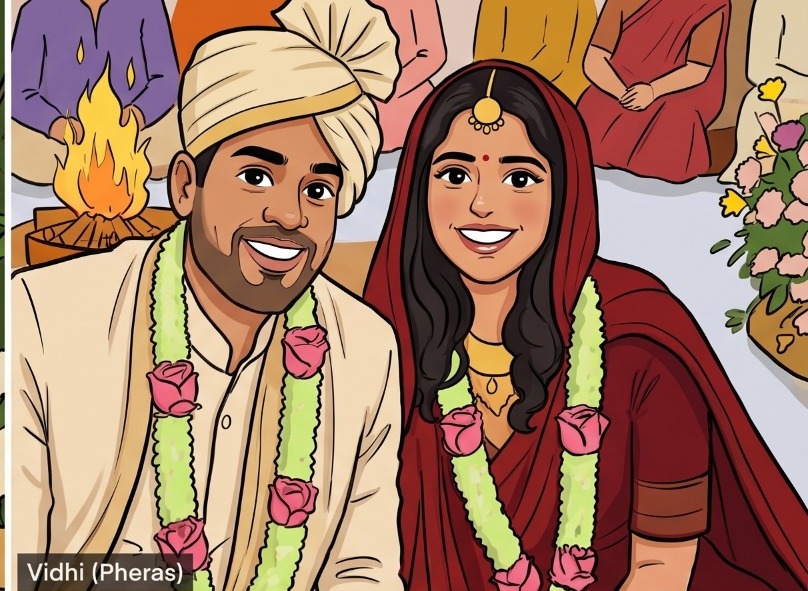 Soham and Sonam during Vidhi and Pheras