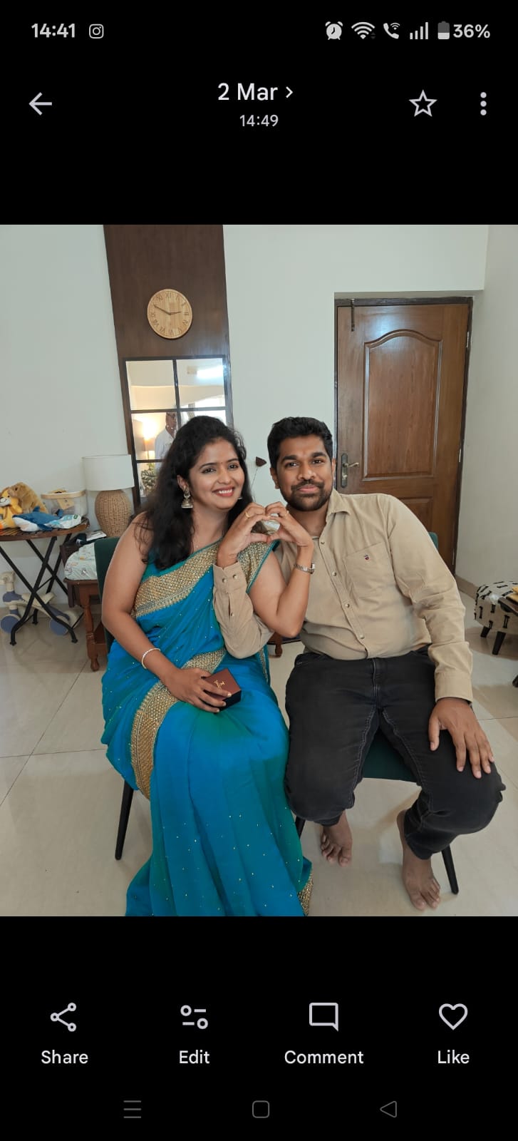 Soham and Sonam before the celebration